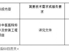 聊城市中醫(yī)醫(yī)院標(biāo)識標(biāo)牌制作及安裝工程項(xiàng)目